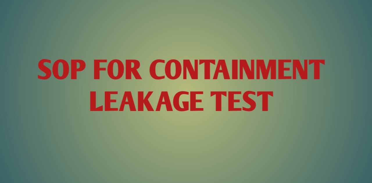 SOP for Containment Leakage Test