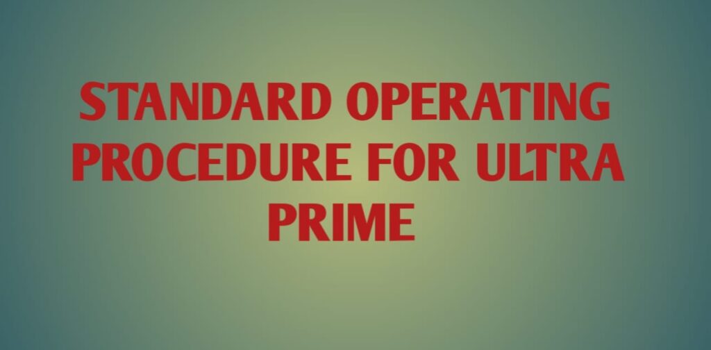 Standard Operating Procedure for Ultra Prime